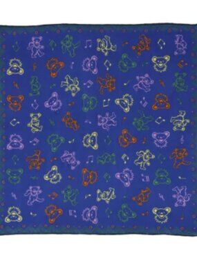 Grateful Dead Music Bears Bandana ~ Officially Licensed ~ 22" x 22" ~ Brand New!